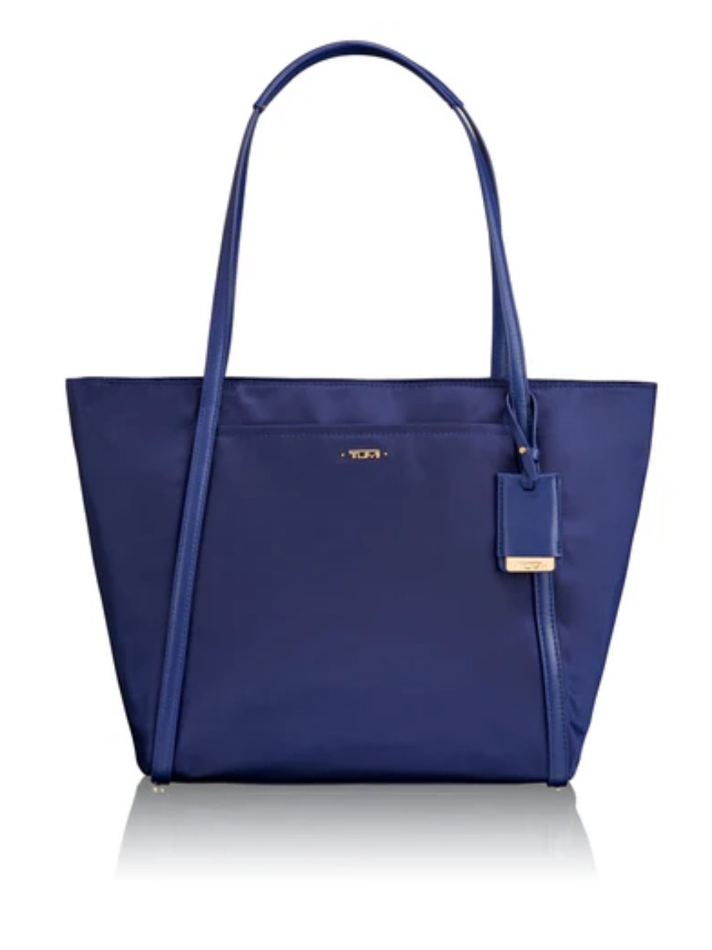 TUMI Voyager Q Nylon Tote Bag Navy Blue Travel Carry All Medium